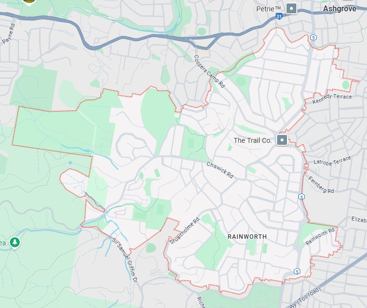 bardon, qld on maps