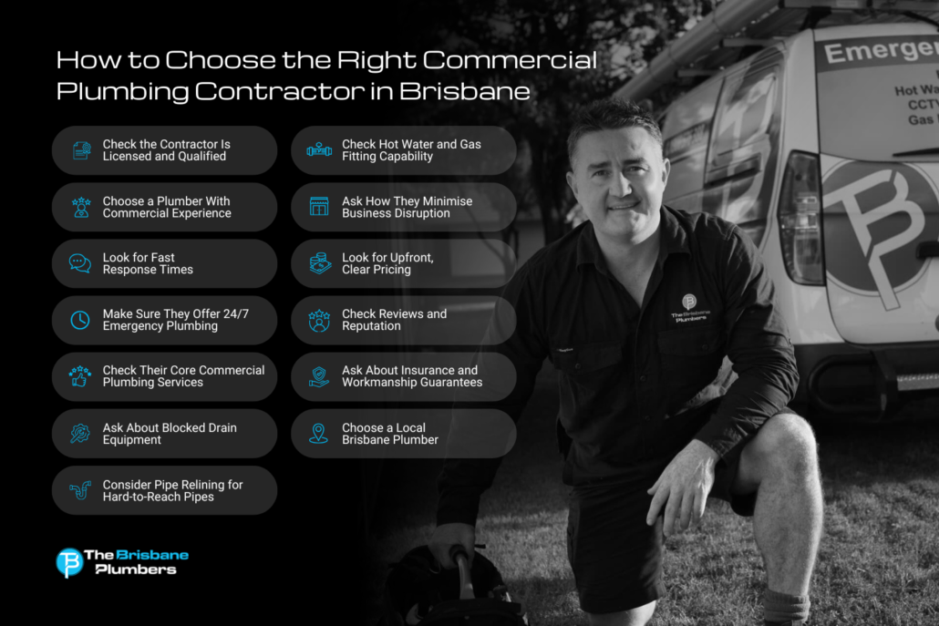 how to choose the right commercial plumbing contractor in brisbane
