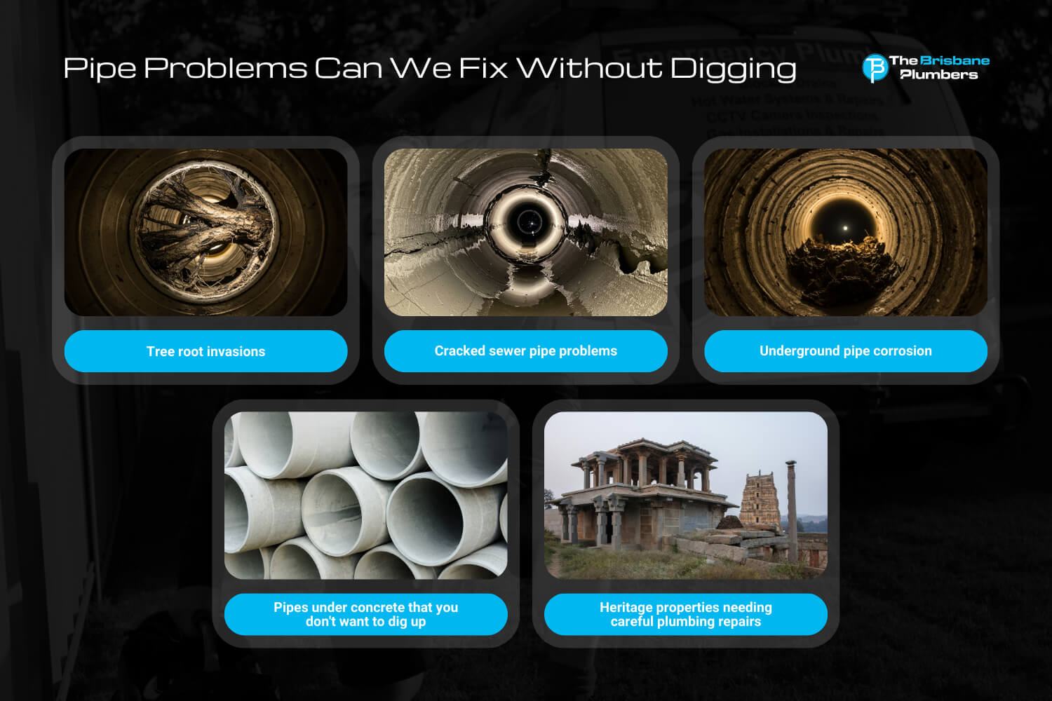 what pipe problems can we fix without digging
