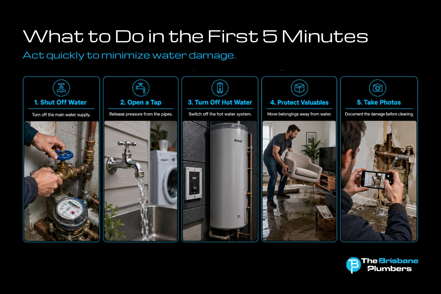 what to do in the first minutes burst pipe repair